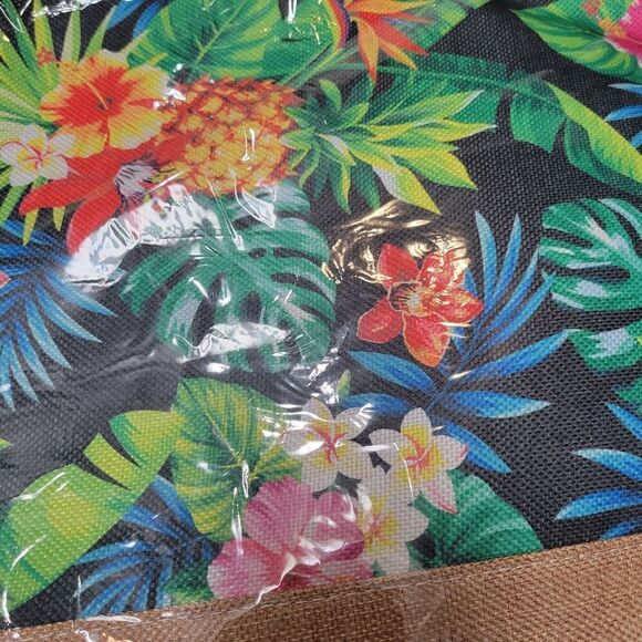 Tropic Pattern Canvas  Summer Beach Bag Travel Bag For Vacation - Picture 2 of 11